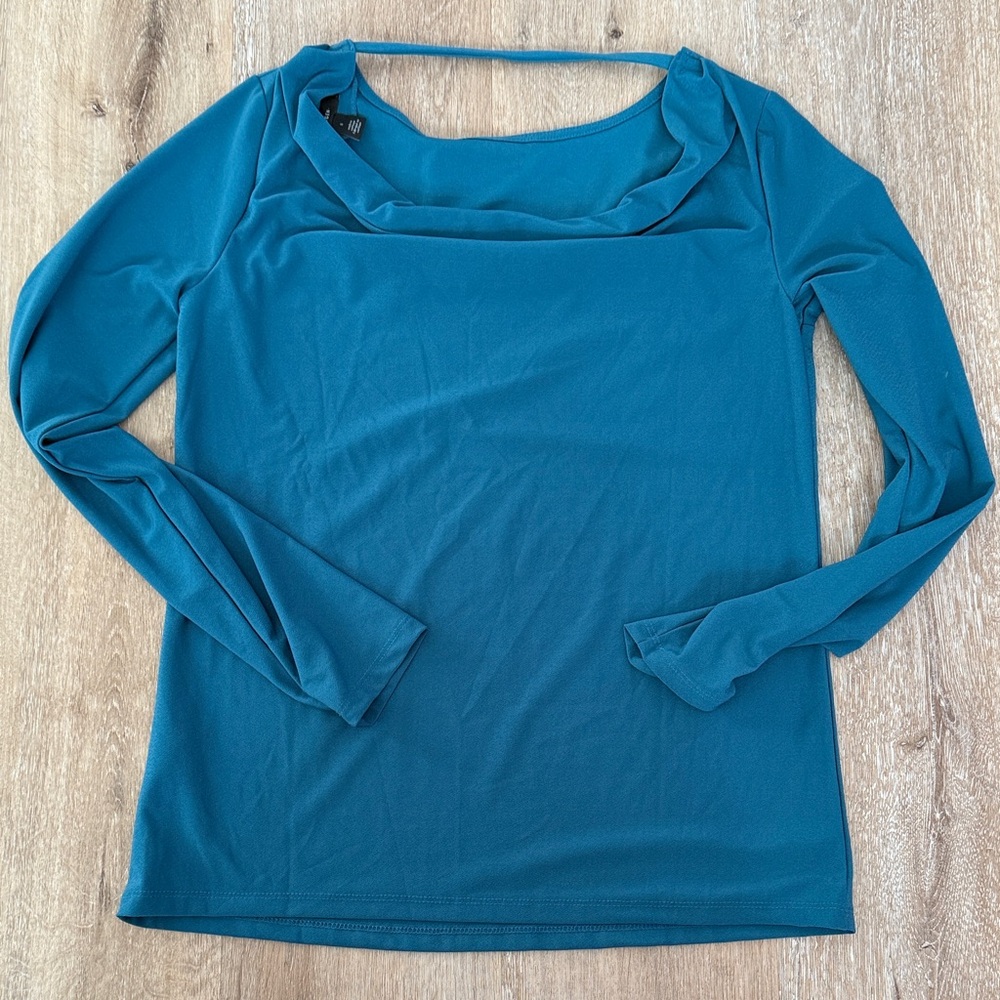 Halogen Teal Long Sleeve Women's Top